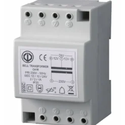 Transformateur 230 V en 12/24 V - pose sur rail DIN - Classe II CDVI