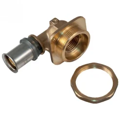 Traversée de cloison coudée à sertir pour tube multicouche Ø16 mm F15x21 MULTITUBO