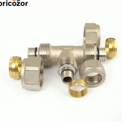 Té réduit à compression pour tube multicouche - diamètre 20-16-20 mm BOUTTÉ