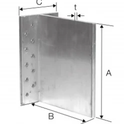 Étrier en âme intérieure - en aluminium - barre à découper - BTALU SIMPSON Strong-Tie