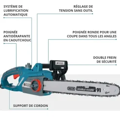 Tronçonneuse électrique 2400W - 45 cm - KS CS2400-18 KONNER & SOHNEN