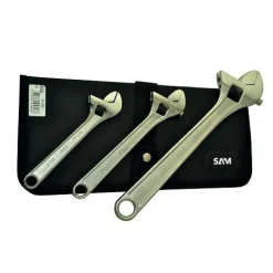 Trousse de 3 clés à molette chromées SAM OUTILLAGE