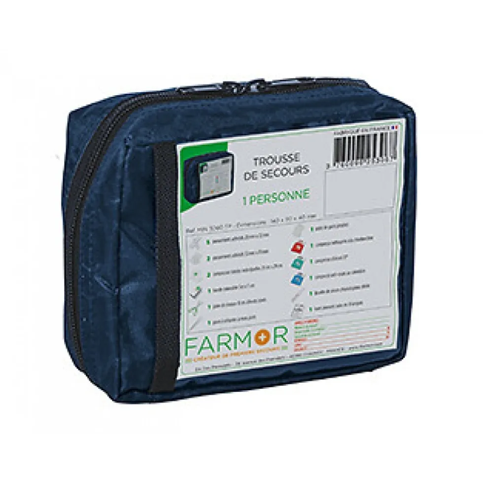 Trousse de secours multirisques individuelle MIN3060 - 1 personne FARMOR