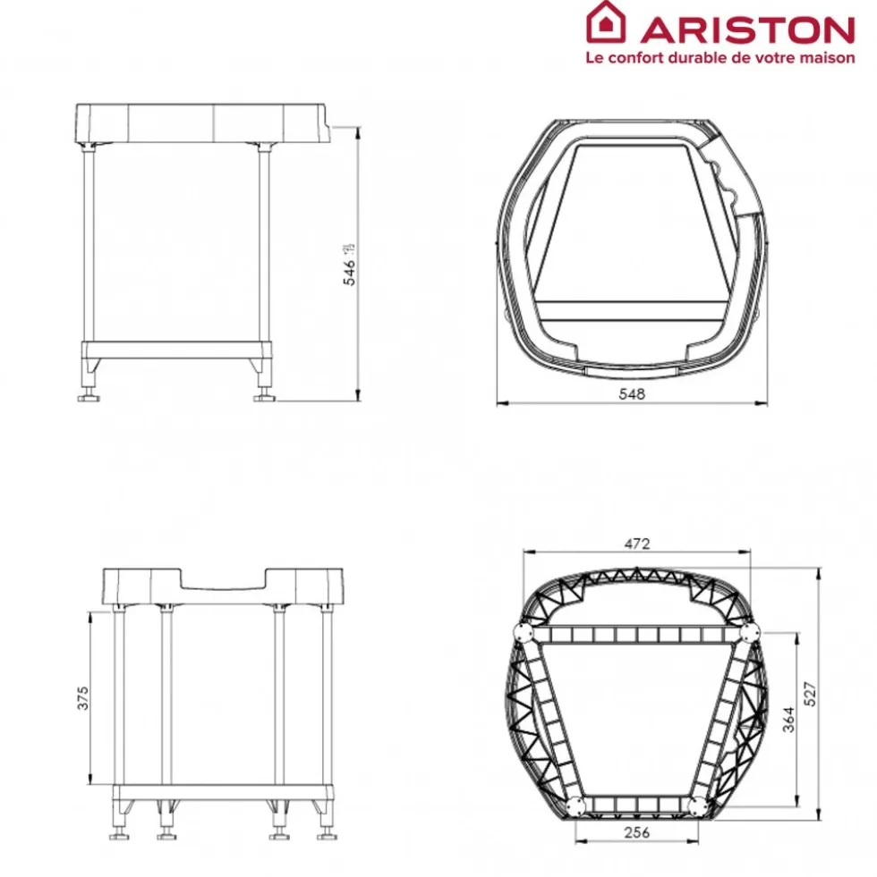 Trépied pour chauffe-eau NUOS PLUS S2 ARISTON