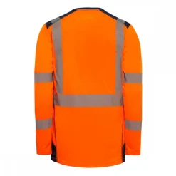 T-shirt haute visibilité à manches longues BALI GRS G25 - orange fluo T2S