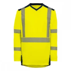 T-shirt haute visibilité à manches longues BALI GRS G25 - jaune fluo T2S