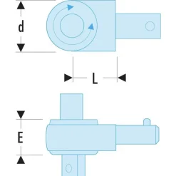 Tête cliquet - attachement 9x12 mm - carré 1/2" FACOM