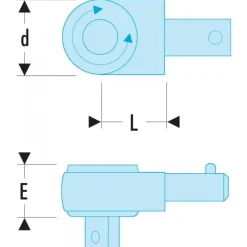 Tête cliquet compact - attachement 14x18 mm - carré 1/2" FACOM