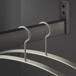 Tube de penderie rectangulaire 32,3 x 11,8 mm - avec joint anti-bruit SYNERCIA