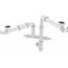 Tubulure de raccordement avec siphon Connectic pour évier 2 bacs VALENTIN