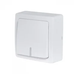 Va-et-vient saillie avec voyant lumineux complet - blanc - Blok DEBFLEX