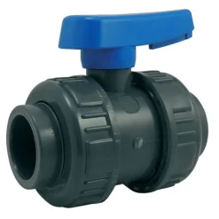 Vanne à sphère double union PVC pression F/F - à coller CODITAL