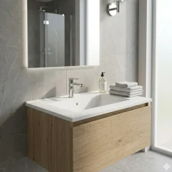 Vasque à encastrer 80 cm céramique blanche Atos/Ready AURLANE