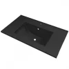 Vasque à encastrer - 80 cm - céramique noire satinée - Timber AURLANE