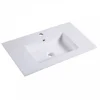 Vasque à encastrer 80 cm céramique - bassin carré - blanc mat AURLANE