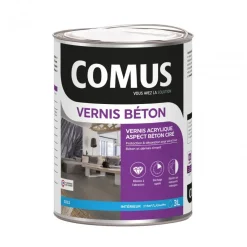Vernis beton - aspect ciré incolore - haute résistance COMUS