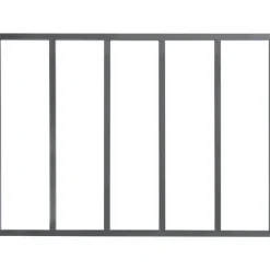 Verrière intérieure 5 carreaux 108 x 153,2 cm gris Kit Atelier