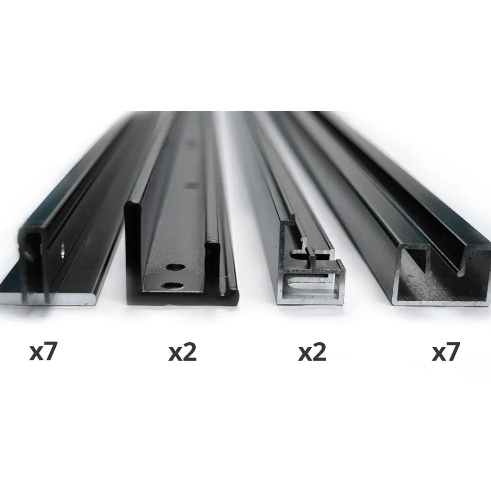 Verrière intérieure 6 carreaux 108 x 183,2 cm noir - vitrage inclus Kit Atelier