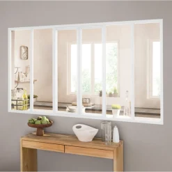 Verrière intérieure coulissante 6 carreaux 108 x 183,2 cm blanc - vitrage inclus Kit Atelier