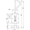 Verrou Baïonnette - hauteur 256 mm - VBA 14 ABUS