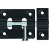 Verrou de box - 45 mm - pêne rond coulissant - noir - SRR45 ABUS
