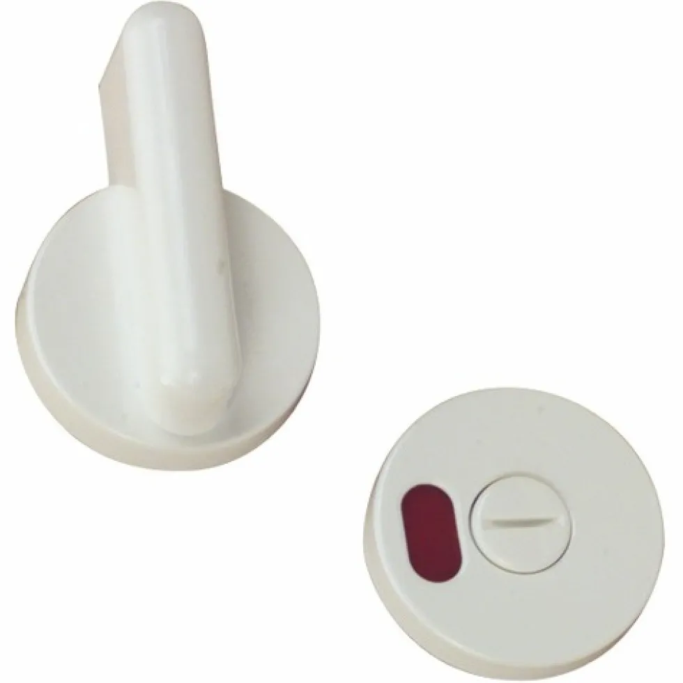 Verrou de cabine - rond - pour porte à recouvrement - gris - 840.10 NORMBAU