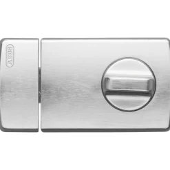 Verrou de porte - bouton et cylindre à languette - argent - 2110 ABUS