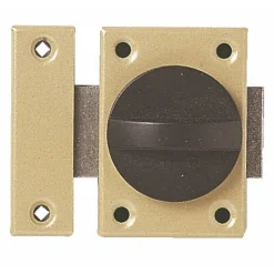 Verrou en applique - à bouton tournant à ressort VACHETTE