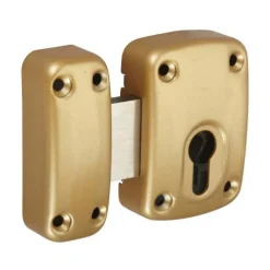 Verrou en applique - cylindre avec bouton - bronze - Basik ABUS