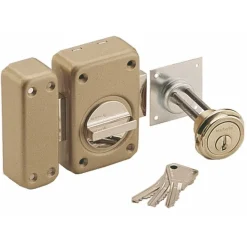 Verrou en applique de sûreté - à bouton - cylindre extensible - V 136 VACHETTE