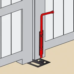 Verrous de pied universel en acier à visser - lot de 5 TORBEL