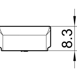 Verrou semi-fixe à levier renforcé PE2 jeu de 12 mm L 120 mm FERCO