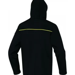 Veste de travail légère à capuche Softshell HORTEN 2 Light noir et jaune DELTA PLUS