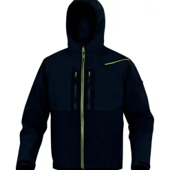 Veste de travail légère à capuche Softshell HORTEN 2 Light noir et jaune DELTA PLUS