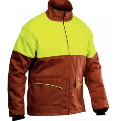 Veste forestière rouge protection pour scie à chaîne Prior Classe 1 FRANCITAL