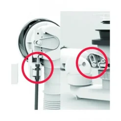 Vidage baignoire universel NF - à câble 650 mm - siphon orientable VALENTIN