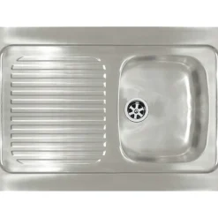 Évier à poser - inox 100 x 60 cm - 1 cuve et 1 égouttoir FRANKE