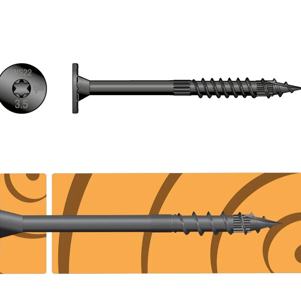 Vis à bois - empreinte torx - acier trempé - SDW SIMPSON Strong-Tie