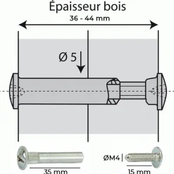 Vis d'assemblage - type VSH 32 - douille 35 mm HETTICH