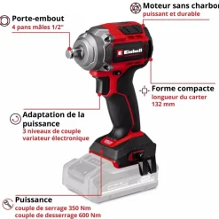Visseuse à chocs Pro TP-CW 18/350-C Li BL - Solo - Power X-Change EINHELL PROFESSIONAL
