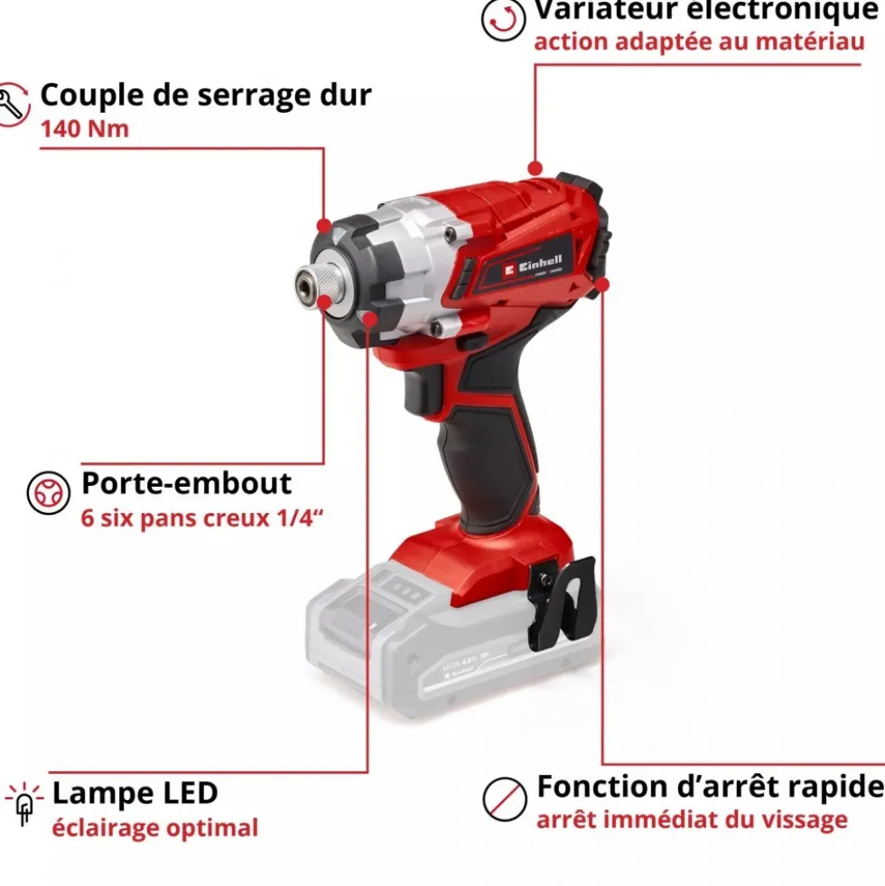 Visseuse clés à chocs sans fil TE-CI 18/1 Li - Solo - Power X-Change EINHELL