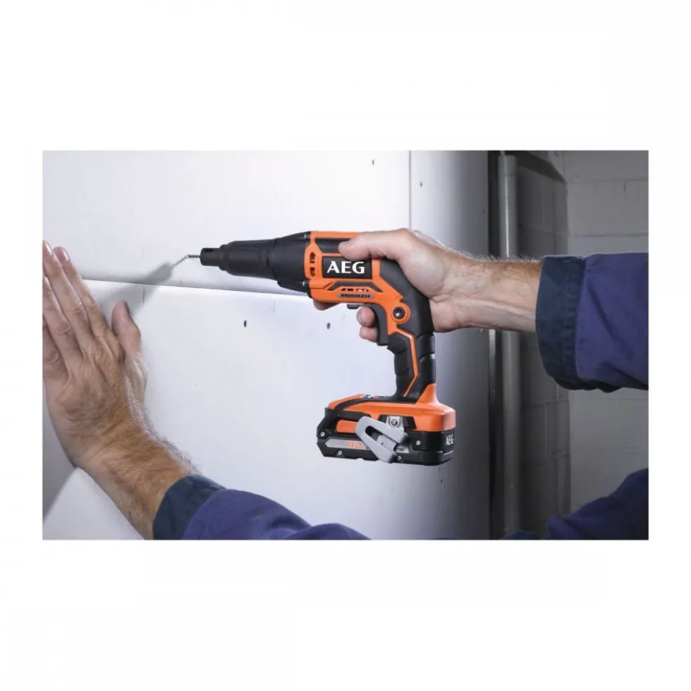 Visseuse plaquiste Brushless 18V- 2x2.0Ah avec chargeur de bande-BTS18BLBSA-202C AEG Powertools