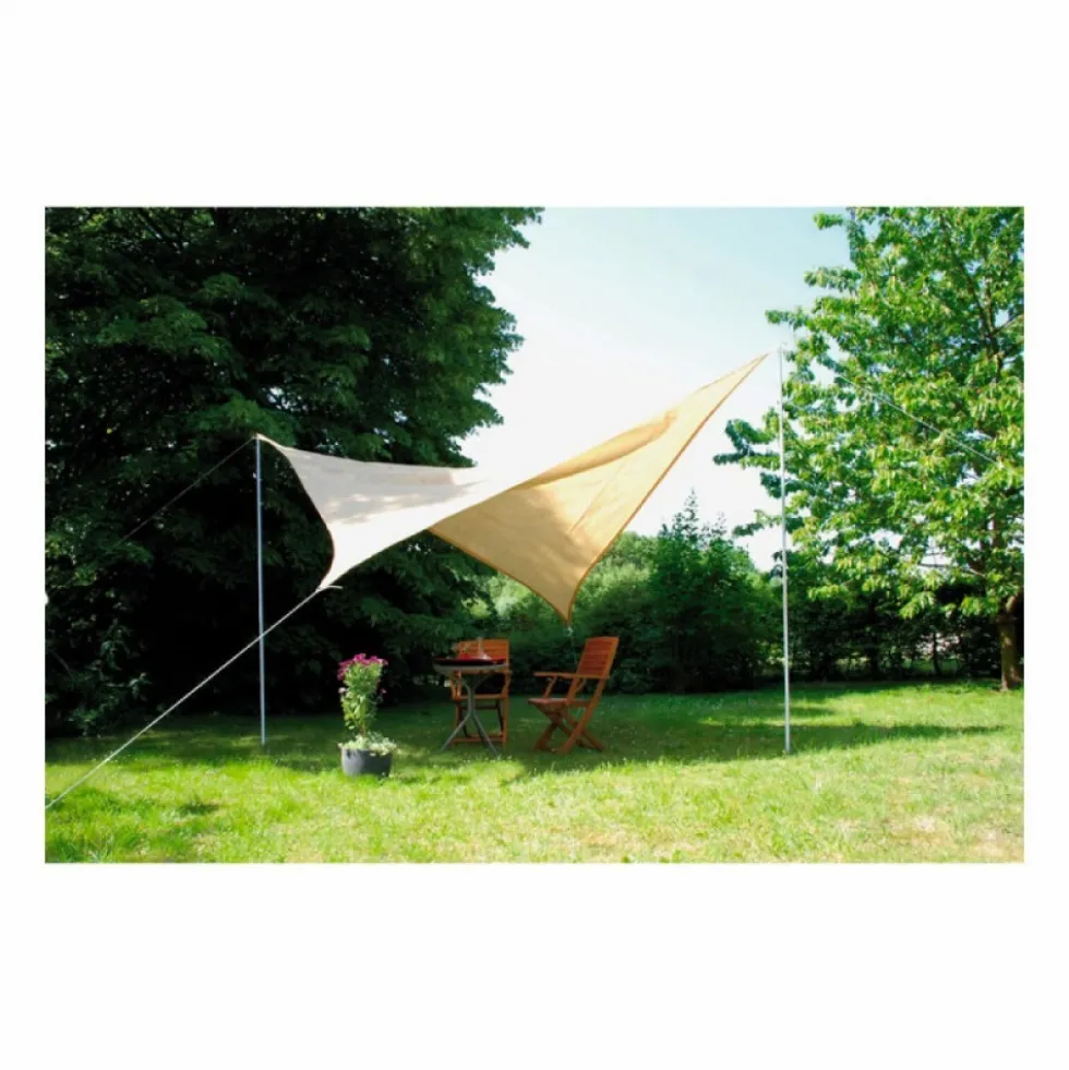 Voile d'ombrage carré FLORIDA Gris - 360x360cm + accessoires Confortex