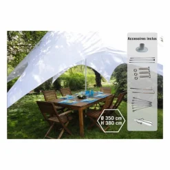 Voile d'ombrage TEPEE blanc - Diamètre 350cm Confortex
