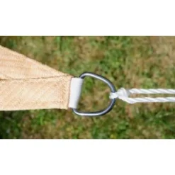 Voile d'ombrage triangle TAMPA beige - 360x360x360cm + accessoires Confortex