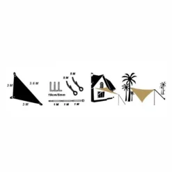 Voile d'ombrage triangle TAMPA gris - 360x360x360cm + accessoires Confortex