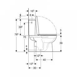 Wc à poser - cuvette sans bride - abattant silencieux - Renova SH Rimfree GEBERIT