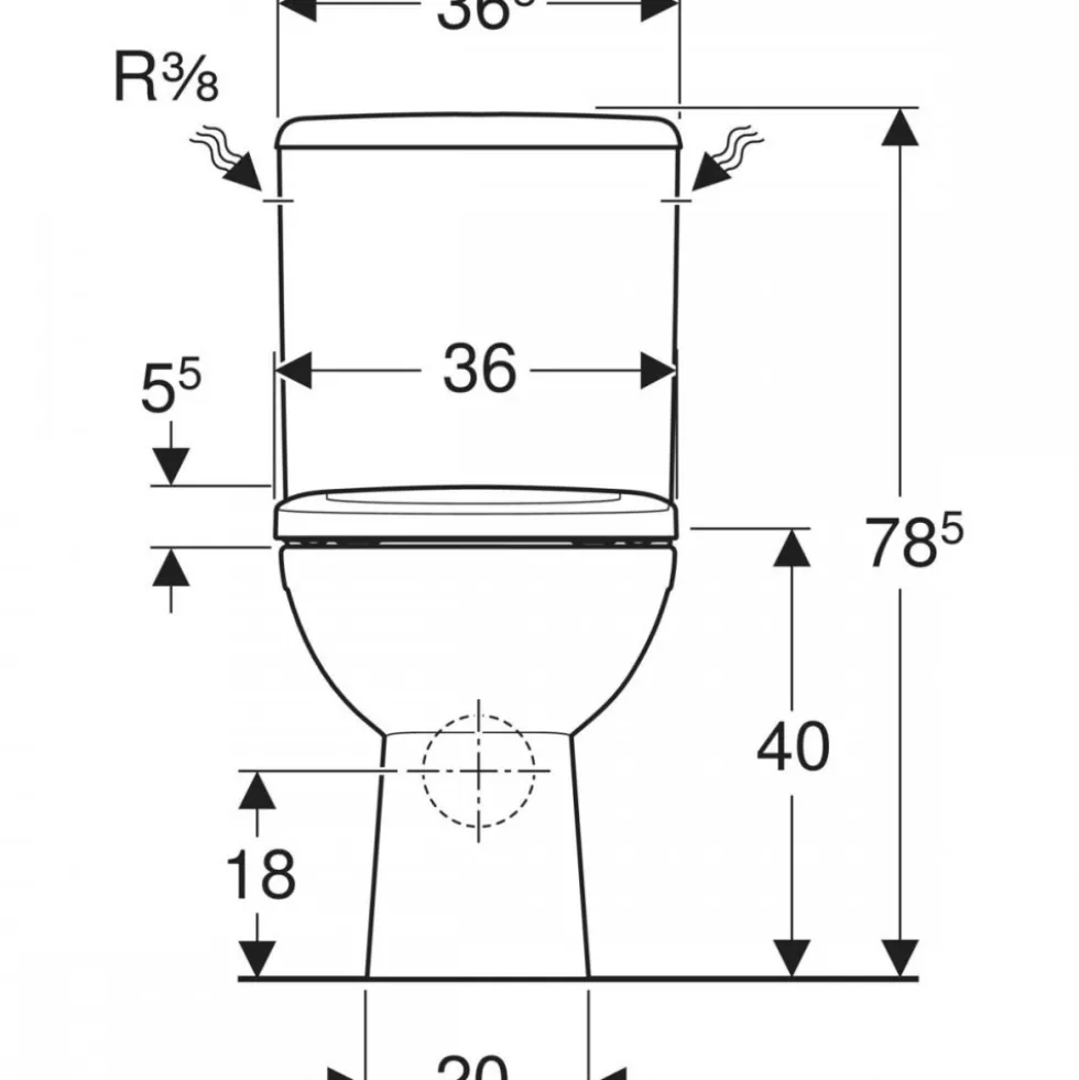WC à poser NF - abattant Duroplast standard - Renova GEBERIT