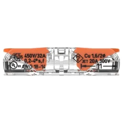 60 X Borne de connexion universelle à leviers 2 x 4 mm² Inline 221 WAGO